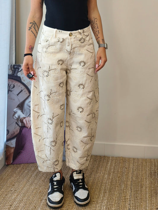 Pantalone ricamo